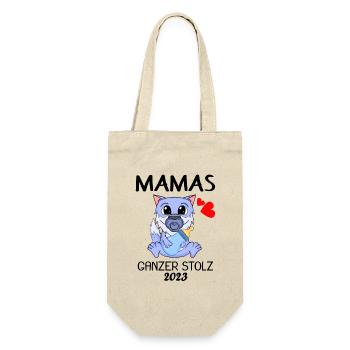 Baby 2023 - Geburt Schwanger 2023 - Baby Junge - Geschenkbeutel für Flaschen - Natur - Vorne