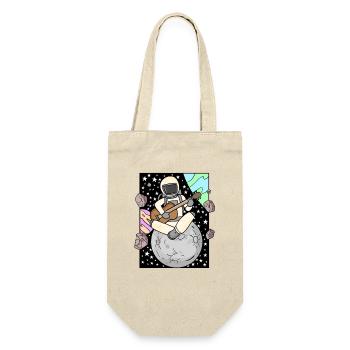 Astronaut plays guitar in space - Gift Bag for Bottles - nature - Front