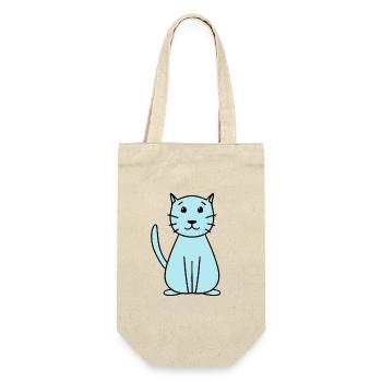 simple cute cat - Gift Bag for Bottles - nature - Front