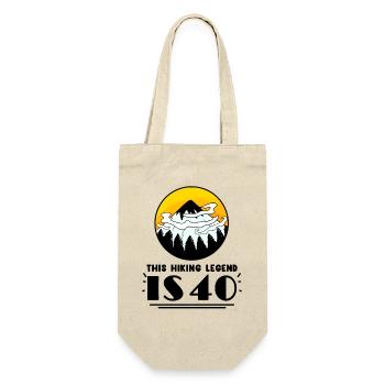 Wandern 40. Geburtstag Wanderer 40 Jahre alt - Geschenkbeutel für Flaschen - Natur - Vorne