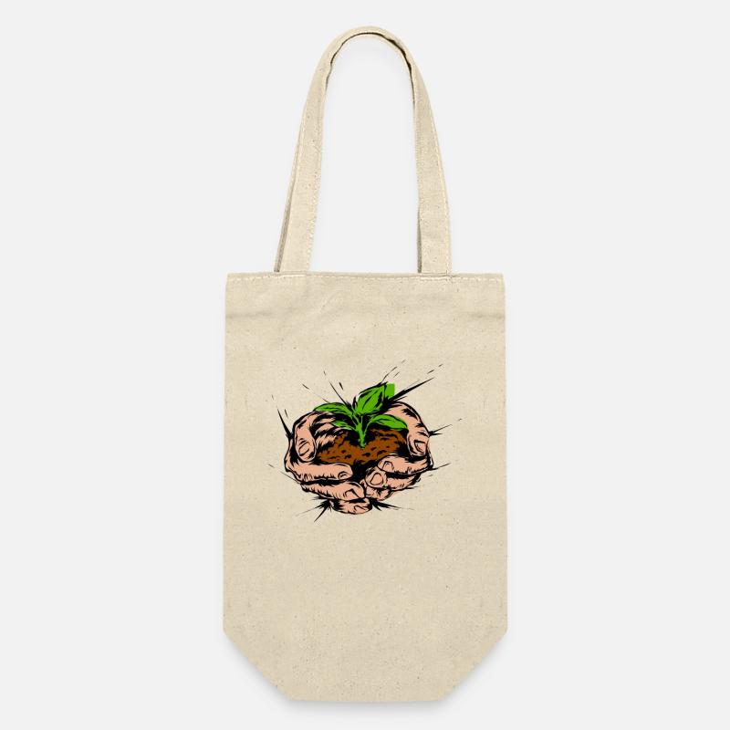 Gärtner Garten - Geschenkbeutel für Flaschen - Natur