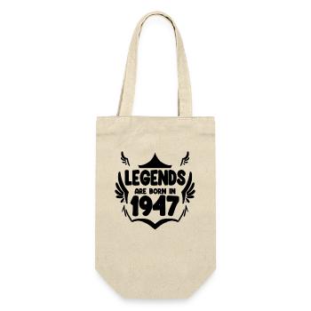 1947 - Jahrgang 1947 - Geschenkbeutel für Flaschen - Natur - Vorne