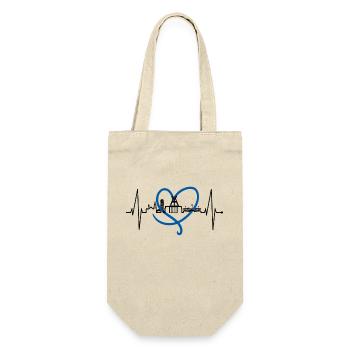 Bochum heartbeat Bochum skyline home Ruhrpott - Gift Bag for Bottles - nature - Front