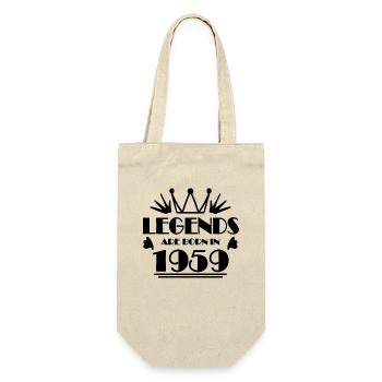 1959 - Jahrgang 1959 - Geschenkbeutel für Flaschen - Natur - Vorne