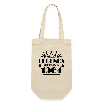 1964 - Jahrgang 1964 - Geschenkbeutel für Flaschen - Natur - Vorne