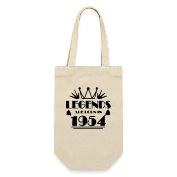 1954 - Jahrgang 1954 - Geschenkbeutel für Flaschen - Natur - Vorne