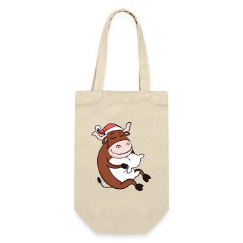 Ox Christmas Sleep Sleep Sleep Sleep - Gift Bag for Bottles - nature - Front