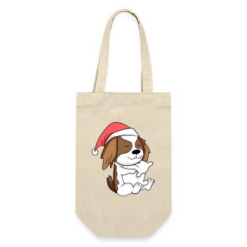 Cavalier King Charles Spaniel Dog Christmas - Gift Bag for Bottles - nature - Front
