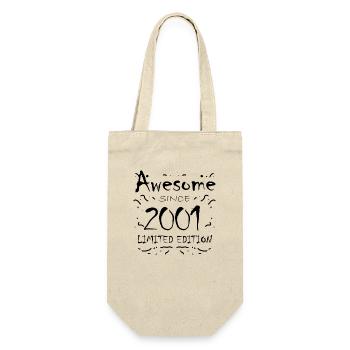 2001 - Vintage 2001 - Fantastic since 2001 - Gift Bag for Bottles - nature - Front