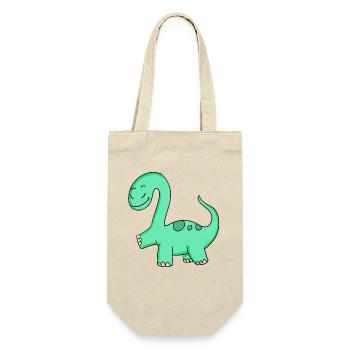 Dinosaur motif - Gift Bag for Bottles - nature - Front