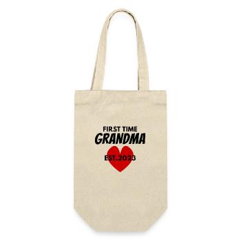 Grandma for the first time - Grandma 2023 - Gift Bag for Bottles - nature - Front