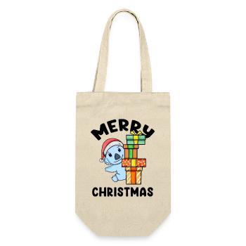 Frohe Weihnachten Koala - Geschenkbeutel für Flaschen - Natur - Vorne