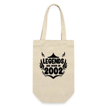 2002 - Jahrgang 2002 - Geschenkbeutel für Flaschen - Natur - Vorne