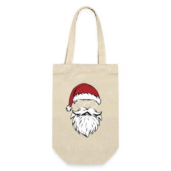Père Noël Avec Des lunettes rondes et une barbe - Sac à bouteille - nature - Devant