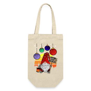 Show your Baubles - Elves Christmas Gnom - Gift Bag for Bottles - nature - Front