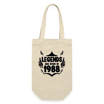 1988 - Jahrgang 1988 - Geschenkbeutel für Flaschen - Natur - Vorne