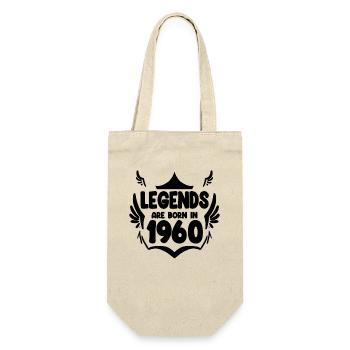 1960 - Jahrgang 1960 - Geschenkbeutel für Flaschen - Natur - Vorne