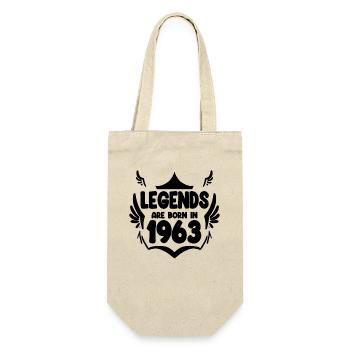 1963 - Jahrgang 1963 - Geschenkbeutel für Flaschen - Natur - Vorne