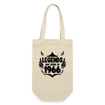 1966 - Jahrgang 1966 - Geschenkbeutel für Flaschen - Natur - Vorne