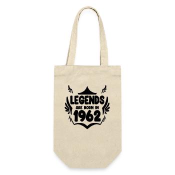 1962 - Jahrgang 1962 - Geschenkbeutel für Flaschen - Natur - Vorne