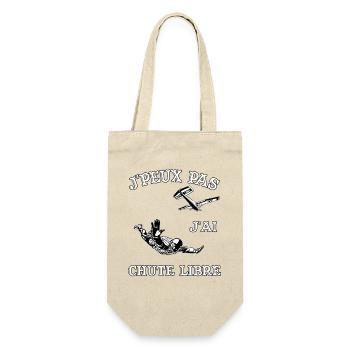 J'Peux Pas J'ai Chute Libre Cadeau Parachutiste - Sac à bouteille - nature - Devant