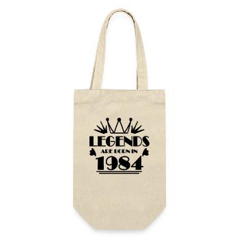 1984 - Jahrgang 1984 - Geschenkbeutel für Flaschen - Natur - Vorne