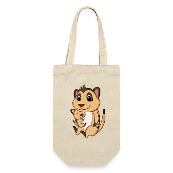 Grossesse familiale - suricate avec bébé - Sac à bouteille - nature - Devant