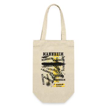 Mannheim Deutschland Stadt Skyline Heimat Liebe - Geschenkbeutel für Flaschen - Natur - Vorne