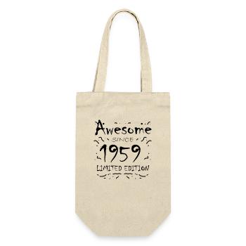 1959 - Jahrgang 1959 - Fantastisch seit 1959 - Geschenkbeutel für Flaschen - Natur - Vorne