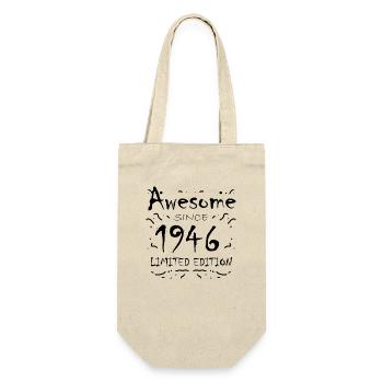 1946 - Jahrgang 1946 - Fantastisch seit 1946 - Geschenkbeutel für Flaschen - Natur - Vorne