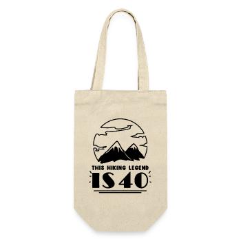 Wandern 40. Geburtstag Wanderer 40 Jahre alt - Geschenkbeutel für Flaschen - Natur - Vorne