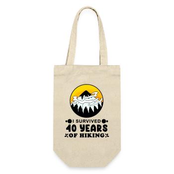 Wandern 40. Geburtstag Wanderer 40 Jahre alt - Geschenkbeutel für Flaschen - Natur - Vorne