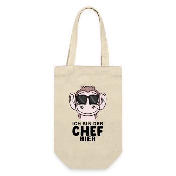 Cool Affe Chef - Geschenkbeutel für Flaschen - Natur - Vorne