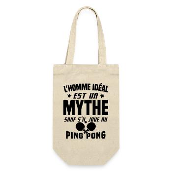 L'homme idéal est un mythe - Cadeau Ping pong - Sac à bouteille - nature - Devant