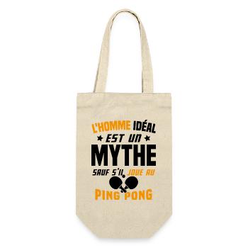 L'homme idéal est un mythe - Cadeau Ping pong - Sac à bouteille - nature - Devant