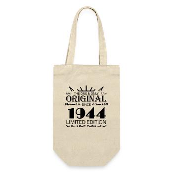 1944 - Baujahr 1944 - Jahrgang 1944 - Geschenkbeutel für Flaschen - Natur - Vorne