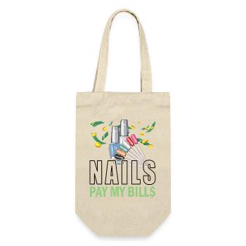Nails Pay My Bills Manicure - Gift Bag for Bottles - nature - Front