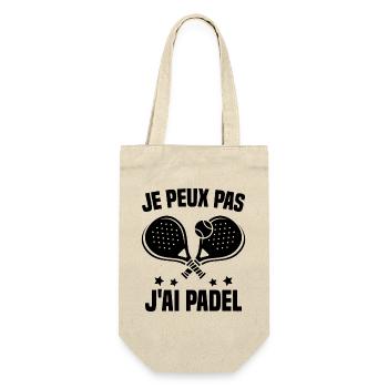 Je Peux Pas J'Ai Padel Joueur De Padel Padeliste - Sac à bouteille - nature - Devant