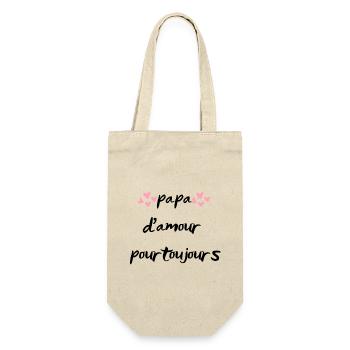 papa d'amour pour toujours - Sac à bouteille - nature - Devant