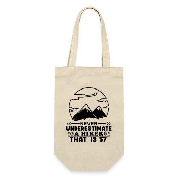 Berg Wanderer 57. Geburtstag 57 Jahre alt Geschenk - Geschenkbeutel für Flaschen - Natur - Vorne