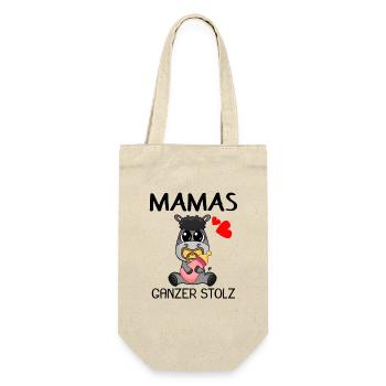 Baby Geburt Schwanger Babyspruch Sprüche - Geschenkbeutel für Flaschen - Natur - Vorne