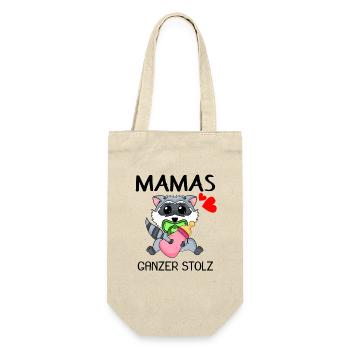 Baby Geburt Schwanger Babyspruch Sprüche - Geschenkbeutel für Flaschen - Natur - Vorne