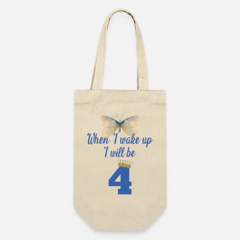 When i wake up i will be 4 - Gift Bag for Bottles - nature