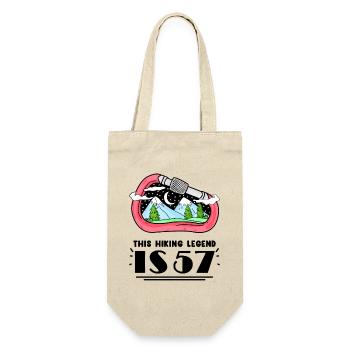 57. Geburtstag Wanderer 57 Jahre alt Berg Wandern - Geschenkbeutel für Flaschen - Natur - Vorne