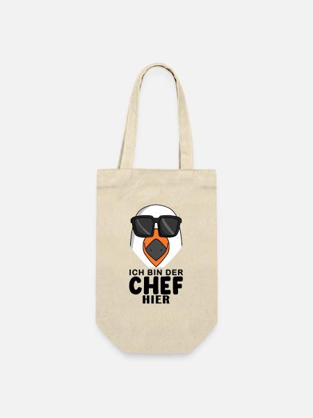 Cool Möwe Chef - Geschenkbeutel für Flaschen - Natur