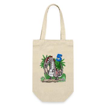 5 ans - 5ème anniversaire avec motif animal - Sac à bouteille - nature - Devant
