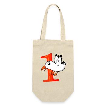 1 year old - School enrollment - Seagull motif - Winner - Gift Bag for Bottles - nature - Front