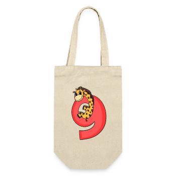 8 years old - 8th birthday with animal motif - Gift Bag for Bottles - nature - Front