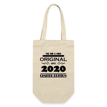 2020 - Year of construction 2020 - Vintage 2020 - Gift Bag for Bottles - nature - Front