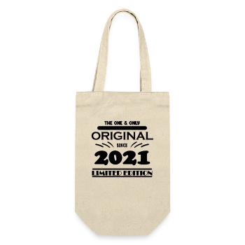 2021 - Year of construction 2021 - Vintage 2021 - Gift Bag for Bottles - nature - Front